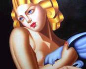 Woman with Dove - 塔梅拉·德·莱姆皮卡